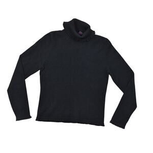 Vintage Polo Ralph Lauren Black Wool Pullover, M - Turtle Neck Lambswool